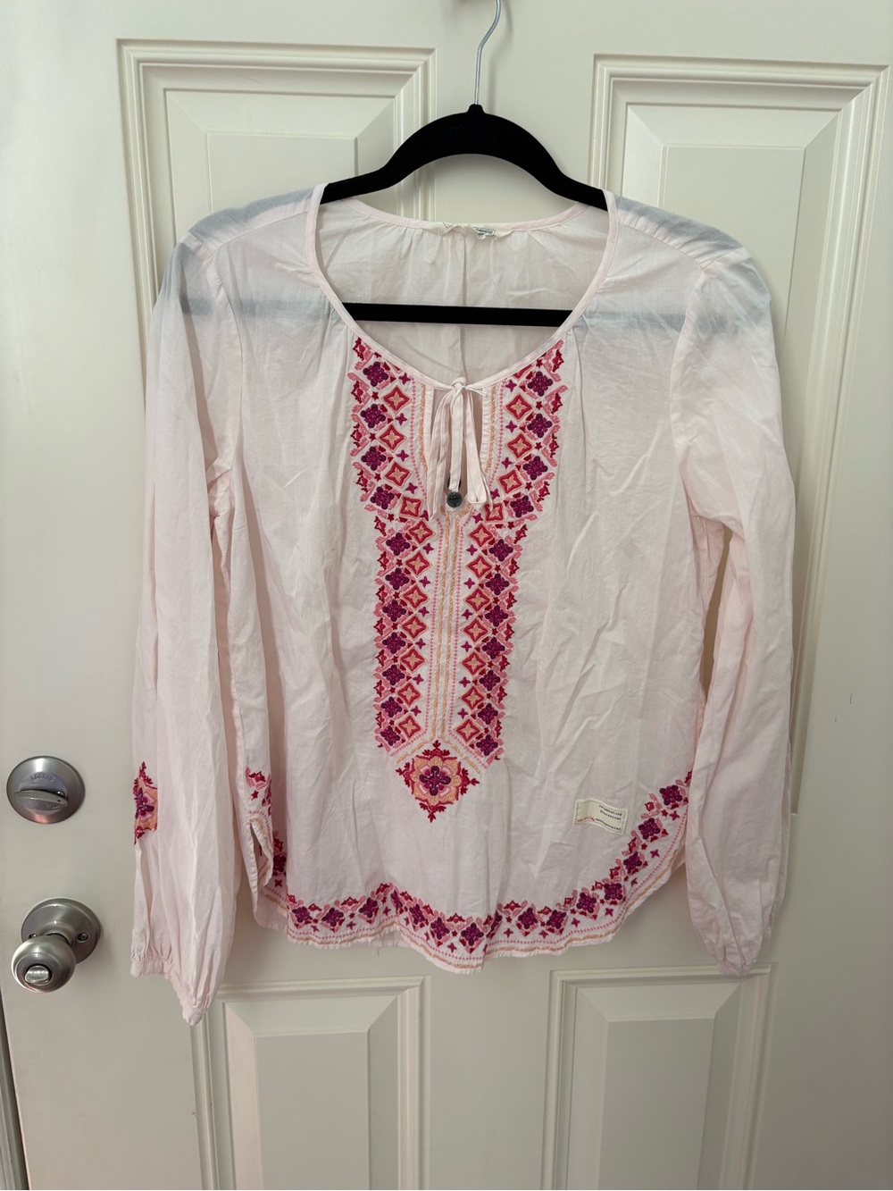 Odd Molly Embroidered Long Sleeve Peasant Top Size S (1)